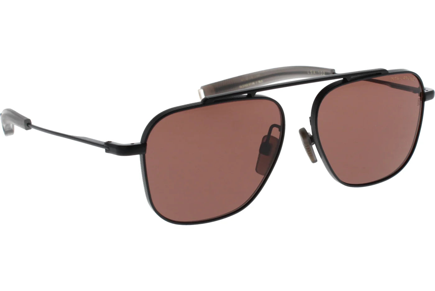 Dita  Lancier Men's Polarized Black Square Sunglasses