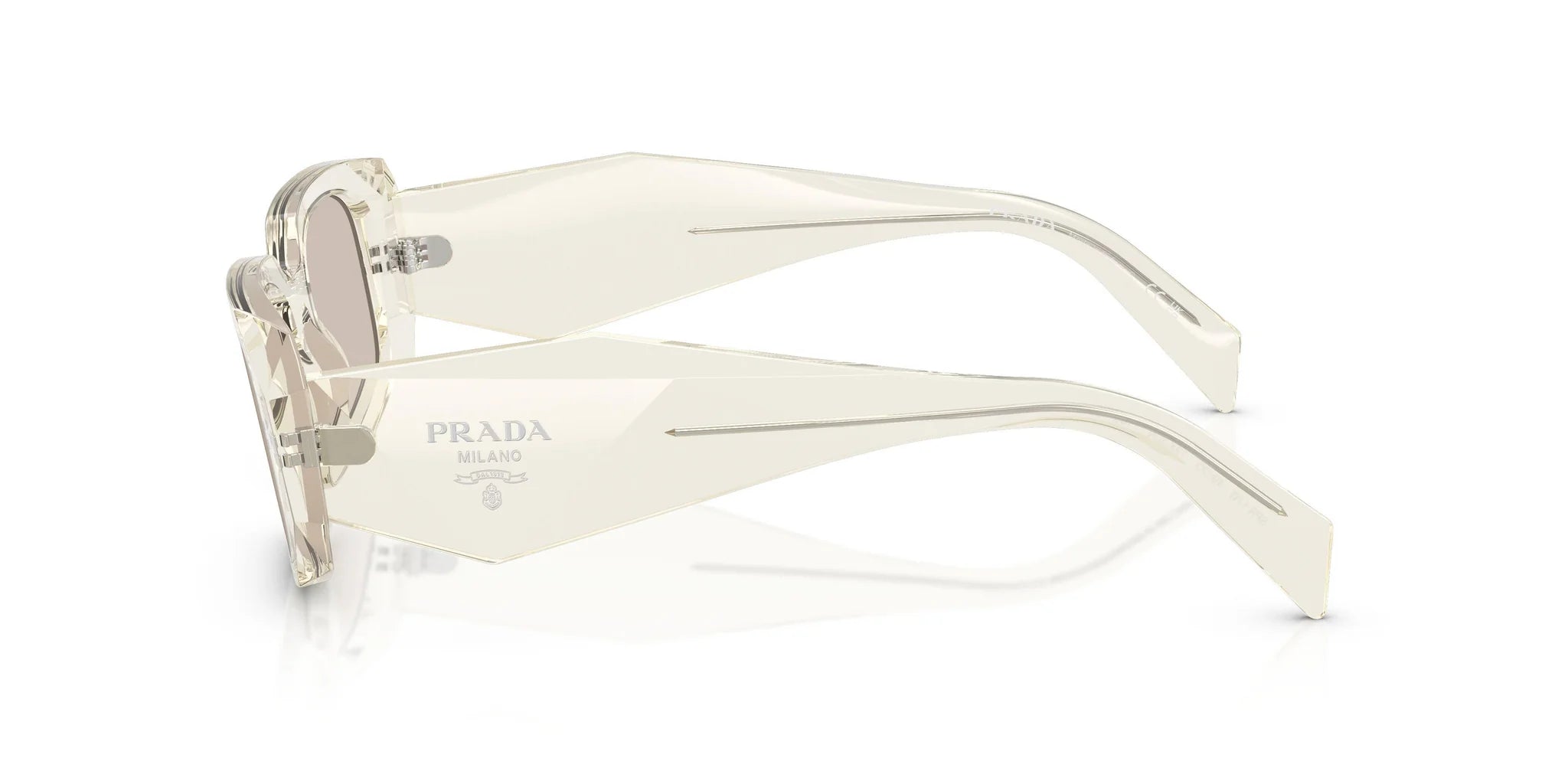 Prada Sunglasses SPR 17W-F 19X-30N Crystal Champagne Silver Mirror