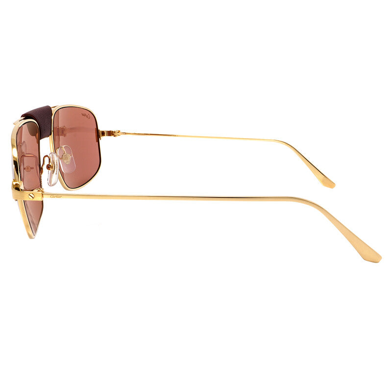 Cartier CT0193S 003 Sunglasses Gold 60mm Men