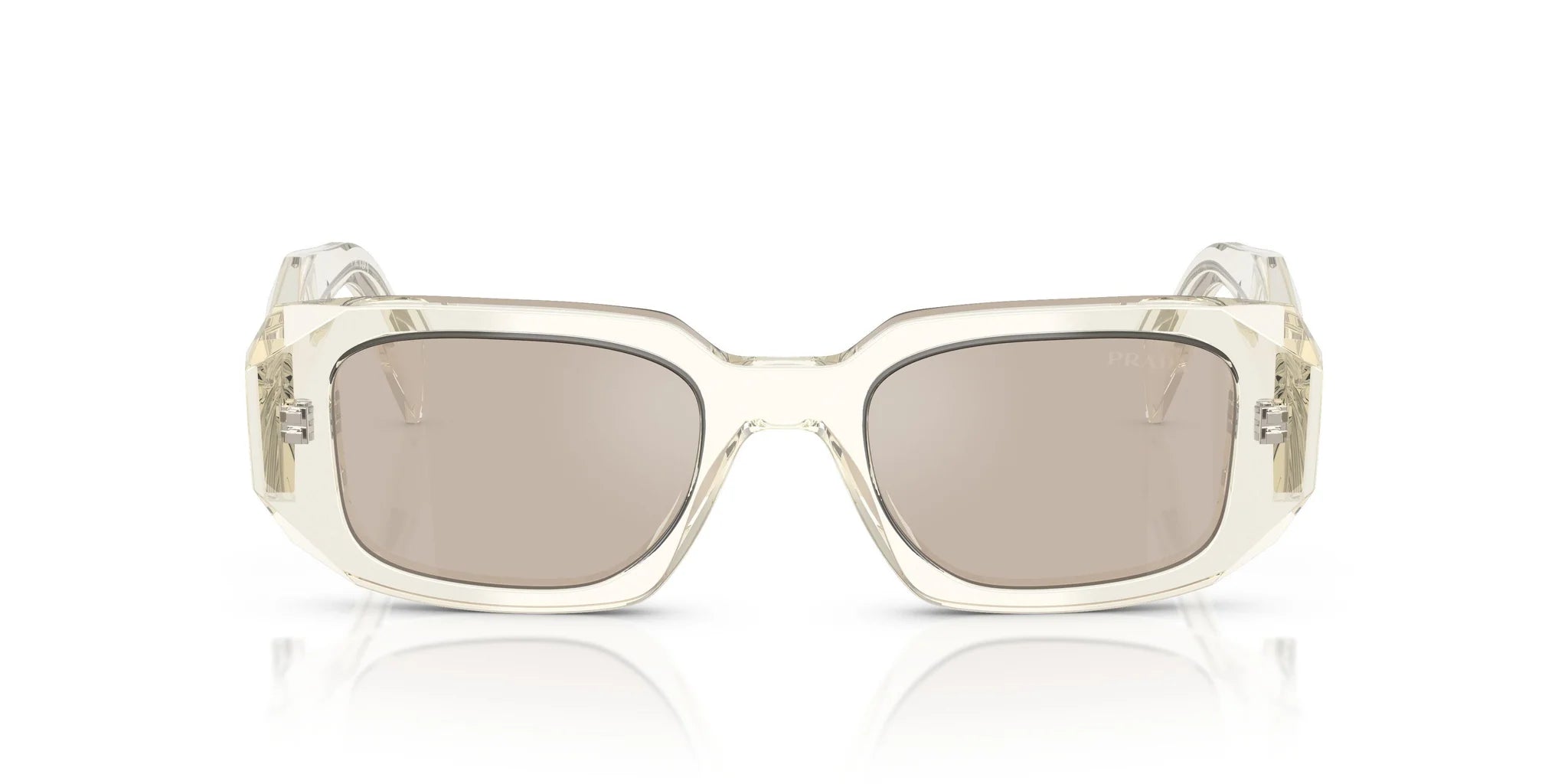 Prada Sunglasses SPR 17W-F 19X-30N Crystal Champagne Silver Mirror