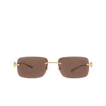 Load image into Gallery viewer, GUCCI GG1703S 004 GOLD RIMLESS SUNGLASSES