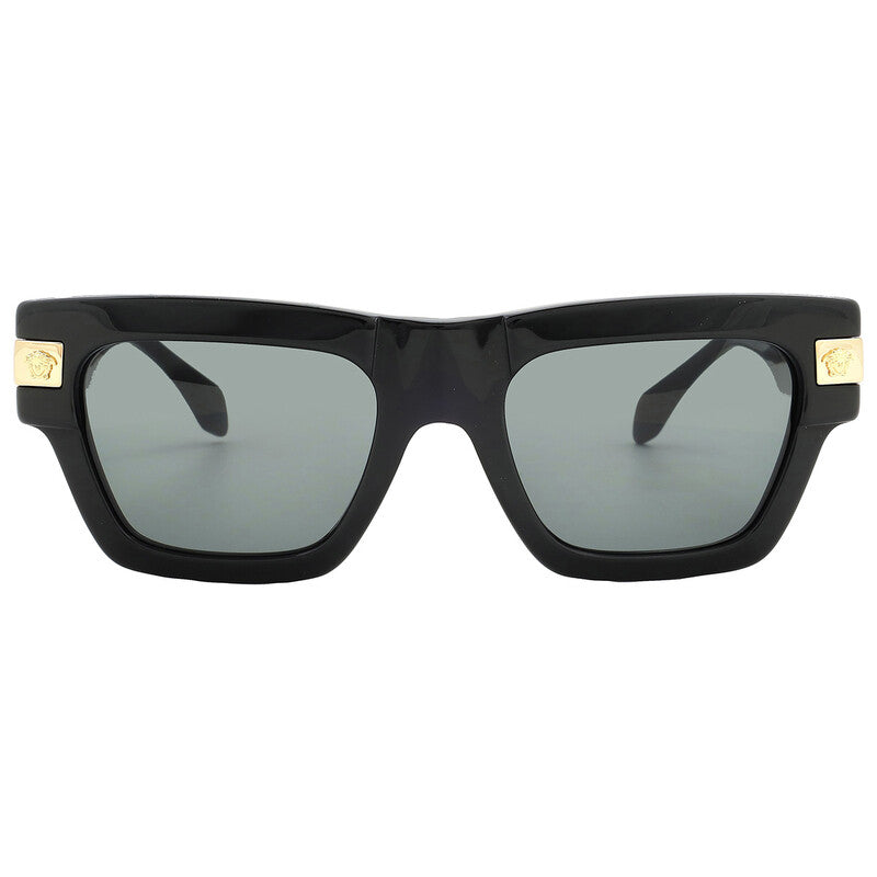 Versace Dark Grey Square Men's Sunglasses VE4464 GB1/87 52