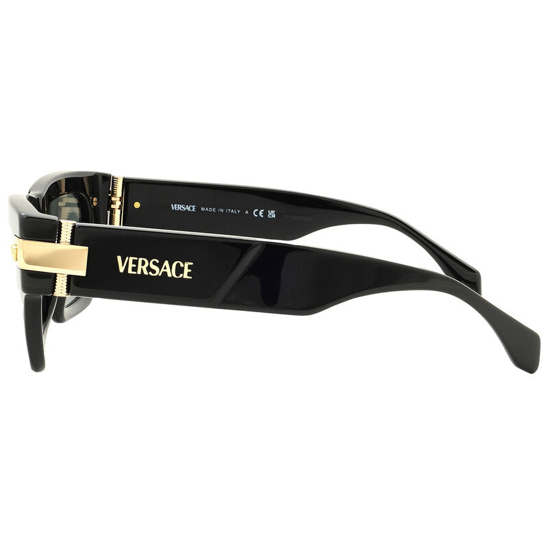 Versace Dark Grey Square Men's Sunglasses VE4464 GB1/87 52